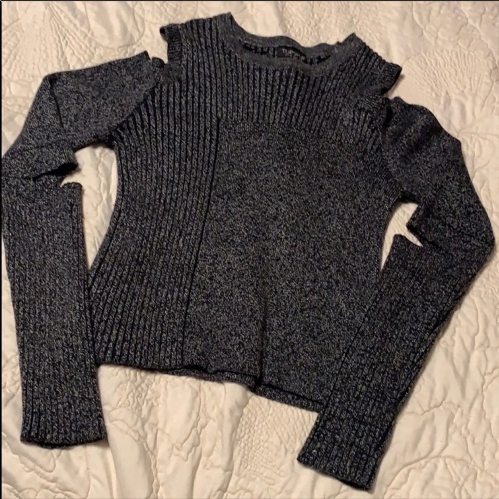 Topshop cold shoulder sweater